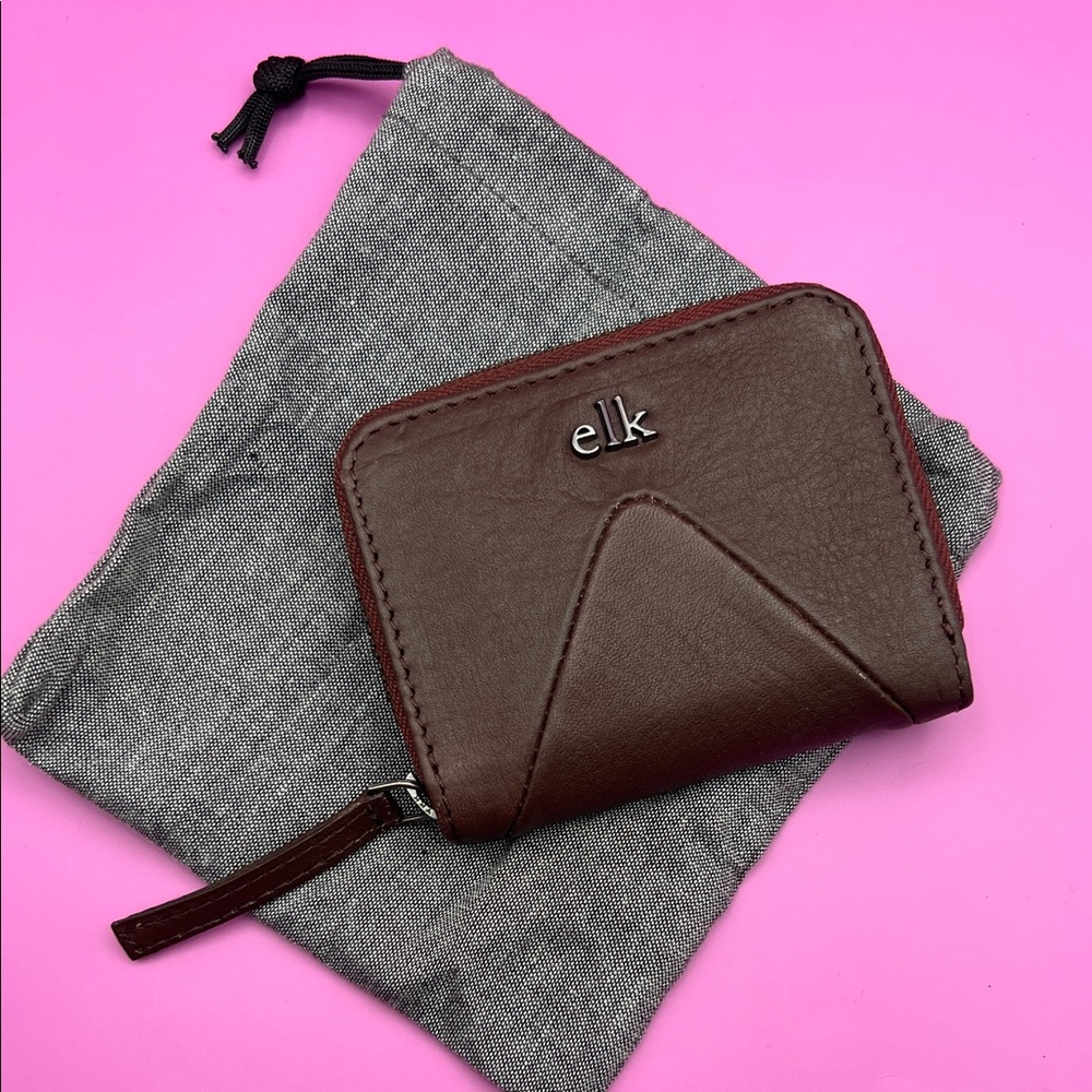 Elk Dark Brown Leather Wallet